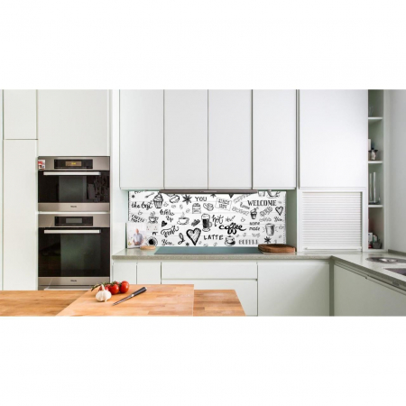 PANOU DECORATIV, PVC, MODEL MODERN, ALB SI NEGRU, 96X48.5CM [3]
