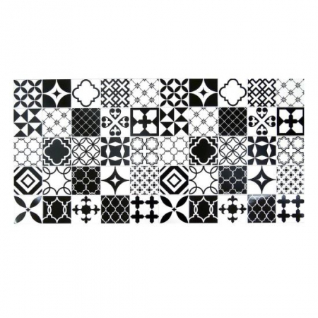 Panouri decorative - PANOU DECORATIV, PVC, MODEL MOZAIC, ALB SI NEGRU, 96X48.5CM