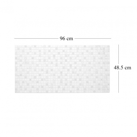 PANOU DECORATIV, PVC, MODEL MOZAIC, NUANTE GRI SI ALB, 96X48.5CM [3]