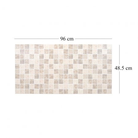 PANOU DECORATIV, PVC, MODEL MOZAIC, NUANTE MARO MURDAR, 96X48.5CM [3]