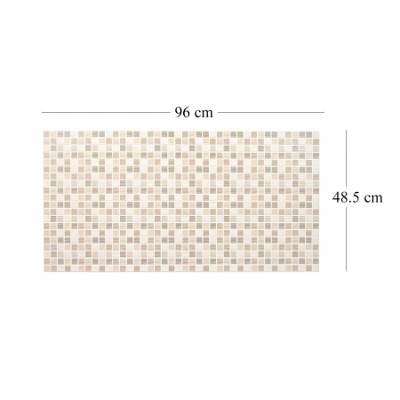 PANOU DECORATIV, PVC, MODEL MOZAIC, NUANTE PORTOCALIU, 96X48.5 CM [4]