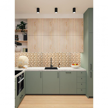 PANOU DECORATIV, PVC, MODEL MOZAIC, NUANTE PORTOCALIU, 96X48.5 CM [2]