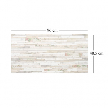 PANOU DECORATIV, PVC, MODEL PIATRA 3D, FLORI ROZ, 96X48.5CM [3]