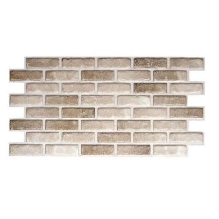 Panouri decorative - PANOU DECORATIV, PVC, MODEL PIATRA 3D, NUANTE MARO MURDAR, 96X48.5CM