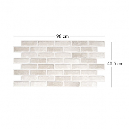 PANOU DECORATIV, PVC, MODEL PIATRA 3D, NUANTE MARO MURDAR, 96X48.5CM [4]