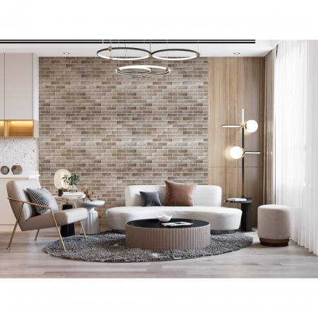 PANOU DECORATIV, PVC, MODEL PIATRA 3D, NUANTE MARO MURDAR, 96X48.5CM [3]