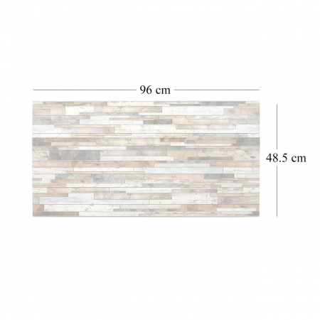 PANOU DECORATIV, PVC, MODEL PIATRA 3D, NUANTE MARO SI NEGRU, 96X48.5CM [4]
