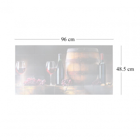 PANOU DECORATIV, PVC, MODEL VIN, MARO SI NEGRU, 96X48.5 CM [1]