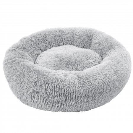 PetShop - Pat rotund de pluș, gri - 60x60