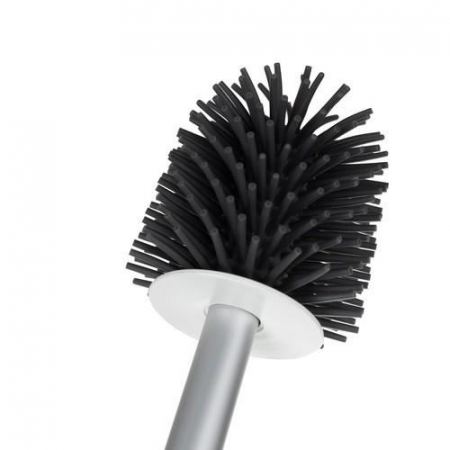 PERIE WC/TOALETA, CU SUPORT, PENTRU BAIE, SILICON, ALB SI GRI, 10.5X10.5X45 CM, RUHHY [5]