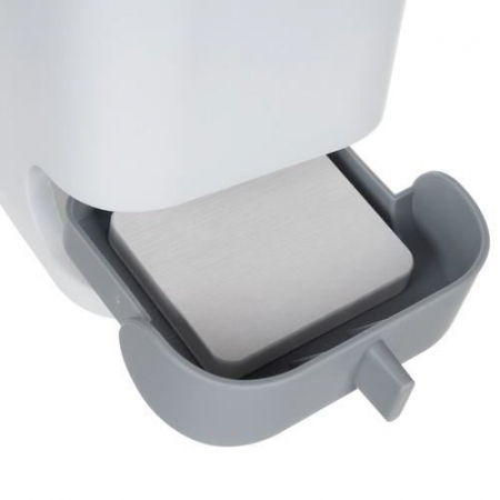PERIE WC/TOALETA, CU SUPORT, PENTRU BAIE, SILICON, ALB SI GRI, 10.5X10.5X45 CM, RUHHY [4]