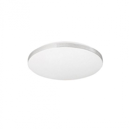 Plafoniere - PLAFONIERA ROTUNDA CU LED, TEMPERATURA LUMINA REGLABILA, 28W, 380X60 MM, SEVILLA SILVER RING, GELUX