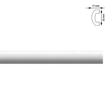Plinte, izolatii si accesorii parchet - PLINTA PLASTIC, ALBA, 35X17 MM, 2 M