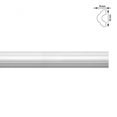 Plinte, izolatii si accesorii parchet - PLINTA PLASTIC, ALBA, 42X19 MM, 2 M