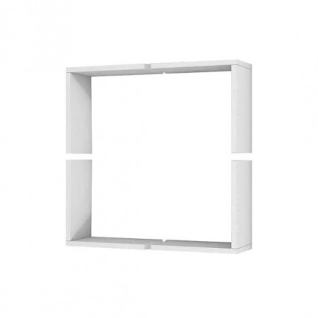 Living - RAFT DECORATIV PERETE, MODULAR, SUSPENDAT, PAL MELAMINAT, ALB, 62.5X16X62.5 CM, ALPHA BOX, MINAR