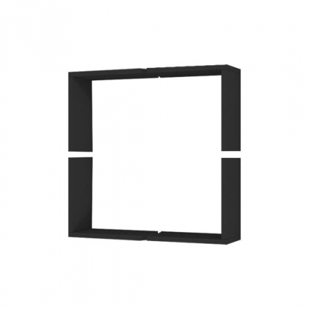 Living - RAFT DECORATIV PERETE, MODULAR, SUSPENDAT, PAL MELAMINAT, NEGRU, 62.5X16X62.5 CM, ALPHA BOX, MINAR
