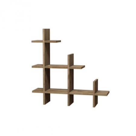 Hol - RAFT DECORATIV PERETE, SUSPENDAT, PAL MELAMINAT, NATUR, 80X20X80 CM, ISTAMBUL SHELF, MINAR
