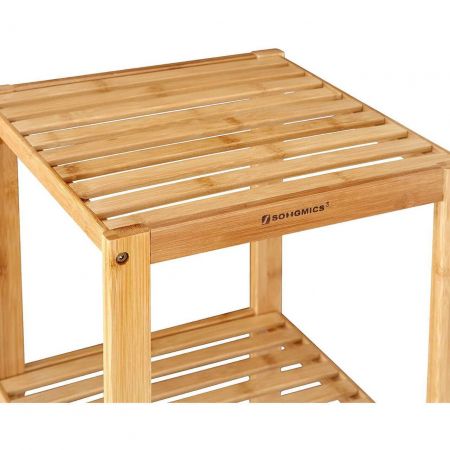 RAFT DEPOZITARE, SONGMICS, BAMBUS, 5 POLITE, NATUR, 4.6 KG, 33X33X146 CM [4]