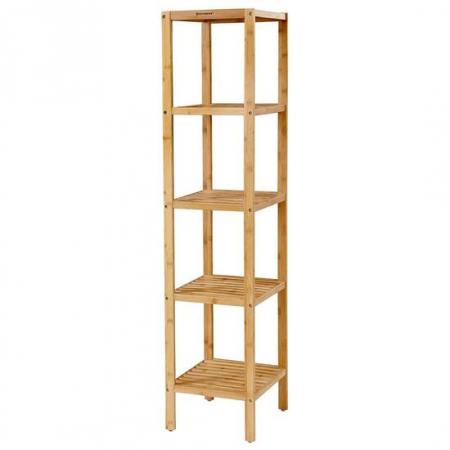 Mobila living si biblioteci - RAFT DEPOZITARE, SONGMICS, BAMBUS, 5 POLITE, NATUR, 4.6 KG, 33X33X146 CM