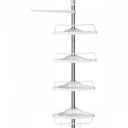 RAFT PENTRU BAIE/DUS, VASAGLE, REGLABIL, OTEL, 4 RAFTURI, CUIER, 95-300 CM [8]