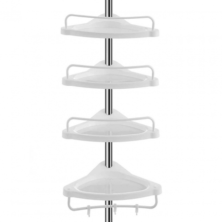 RAFT PENTRU BAIE/DUS, VASAGLE, REGLABIL, OTEL, 4 RAFTURI, CUIER, 95-300 CM [3]
