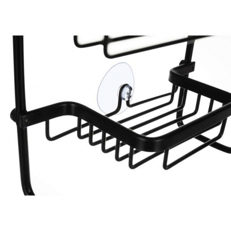RAFT PENTRU DUS, SUSPENDAT, METALIC, 3 RAFTURI, NEGRU, 28.5X14X63 CM, MALATEC [6]