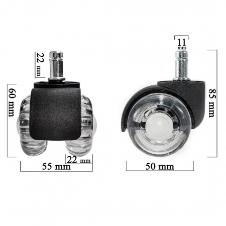 ROLE SILICON ALBE PENTRU SCAUN DE BIROU [1]