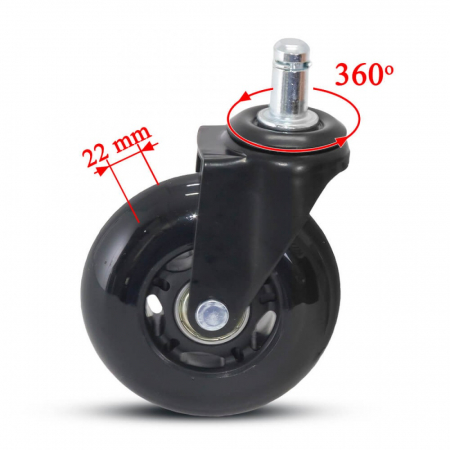 ROLE SILICON NEGRE PENTRU SCAUN DE BIROU [2]