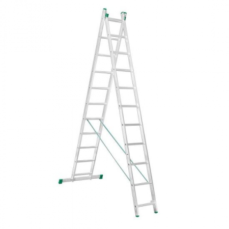 Scari de lucru - SCARA ALUMINIU, 2 TRONSOANE, 11 TREPTE, MAX 150 KG, 5.13 M, ALVEROSAL
