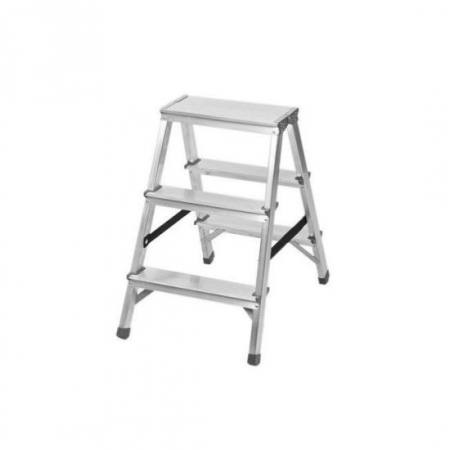 Scari de lucru - SCARA ALUMINIU, 2 TRONSOANE, 2 TREPTE, PLATFORMA, MAX 125 KG, 0.65 M, STREND PRO