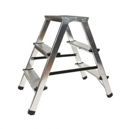 Scari de lucru - SCARA ALUMINIU, 2 TRONSOANE, 2 TREPTE, PLATFORMA, MAX 125 KG, 0.67 M, DRABEST