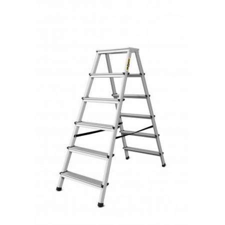 Scari de lucru - SCARA ALUMINIU, 2 TRONSOANE, 5 TREPTE, PLATFORMA, MAX 125 KG, 1.36 M, DRABEST