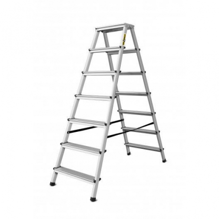 Scari de lucru - SCARA ALUMINIU, 2 TRONSOANE, 6 TREPTE, PLATFORMA, MAX 125 KG, 1.46 M, DRABEST