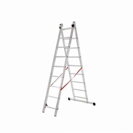 Scari de lucru - SCARA ALUMINIU, 2 TRONSOANE, 9 TREPTE, MAX 150 KG, 3.75 M, STREND PRO