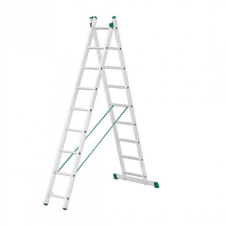 Scari de lucru - SCARA ALUMINIU, 2 TRONSOANE, 9 TREPTE, MAX 150 KG, 4.27 M, ALVEROSAL