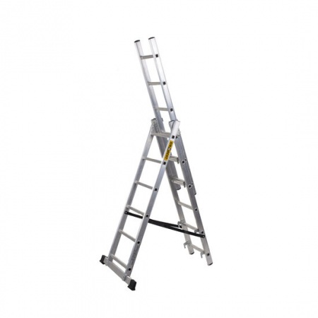 Scari de lucru - SCARA ALUMINIU, 3 TRONSOANE, 6 TREPTE, MAX 150 KG, 3.71 M, DRABEST