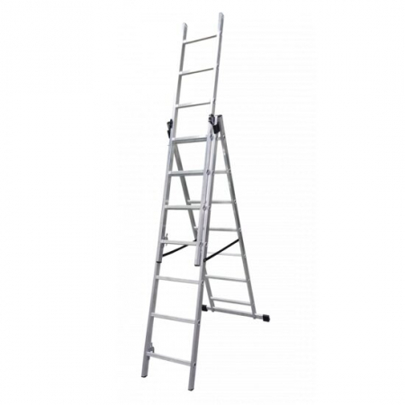 Scari de lucru - SCARA ALUMINIU, 3 TRONSOANE, 7 TREPTE, MAX 150 KG, 4.23 M, DRABEST