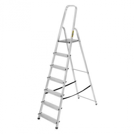Scari de lucru - SCARA ALUMINIU, 6 TREPTE, PLATFORMA, MAX 125 KG, 2.15 M, DRABEST