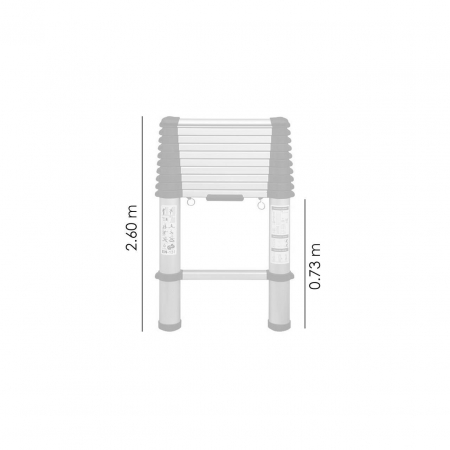 SCARA ALUMINIU, 9 TREPTE, TELESCOPICA, MAX 150 KG, 0.67-2.63 M [1]