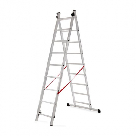 Scari de lucru - SCARA ALUMINIU, MASTER, 2 TRONSOANE, 9 TREPTE, MAX 150 KG, 2.58-4.27 M