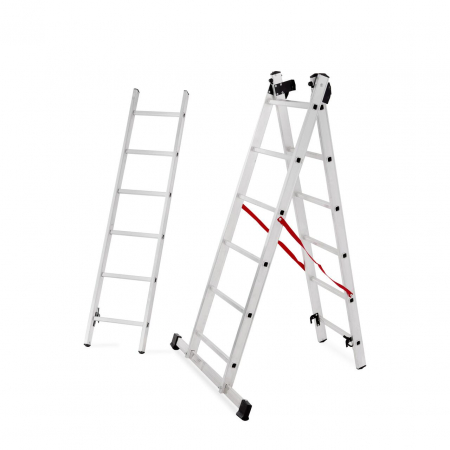 SCARA ALUMINIU, MASTER, 3 TRONSOANE, 6 TREPTE, MAX 150 KG, 1.69-3.45 M [2]