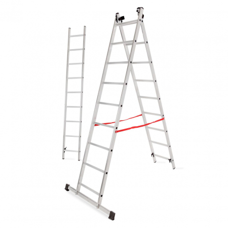 SCARA ALUMINIU, MASTER, 3 TRONSOANE, 9 TREPTE, MAX 150 KG, 2.58-5.69 M [6]