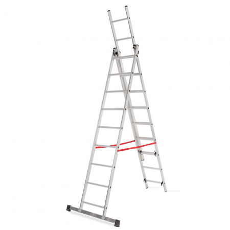 SCARA ALUMINIU, MASTER, 3 TRONSOANE, 9 TREPTE, MAX 150 KG, 2.58-5.69 M [1]