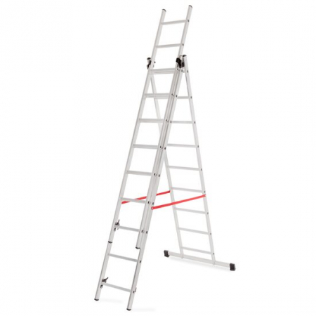 Bricolaj - SCARA ALUMINIU, MASTER, 3 TRONSOANE, 9 TREPTE, MAX 150 KG, 2.58-5.69 M