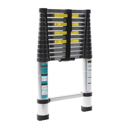 Bricolaj - SCARA ALUMINIU TELESCOPICA, DETOOLZ, 13 TREPTE, 1 TRONSON, MAX 150 KG, 0.8-3.8 M