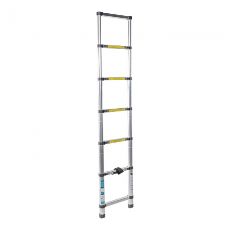 SCARA ALUMINIU TELESCOPICA, DETOOLZ, 7 TREPTE, 1 TRONSON, MAX 150 KG, 0.6-2 M [2]