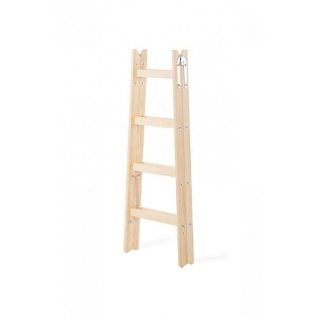SCARA LEMN, 2 TRONSOANE, 4 TREPTE, CARLIG PENTRU GALEATA, MAX 150 KG, 1.32 M, STREND PRO [4]