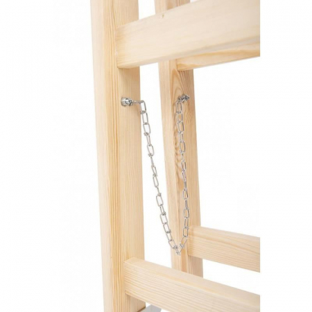 SCARA LEMN, 2 TRONSOANE, 4 TREPTE, CARLIG PENTRU GALEATA, MAX 150 KG, 1.32 M, STREND PRO [2]