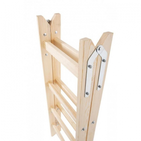 SCARA LEMN, 2 TRONSOANE, 4 TREPTE, CARLIG PENTRU GALEATA, MAX 150 KG, 1.32 M, STREND PRO [3]