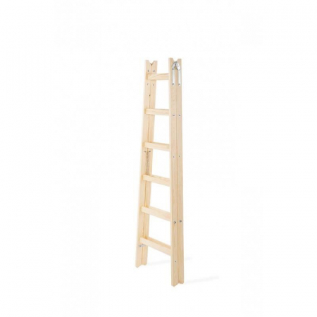 SCARA LEMN, 2 TRONSOANE, 6 TREPTE, CARLING PENTRU GALEATA, MAX 150 KG, 1.92 M, STREND PRO [4]